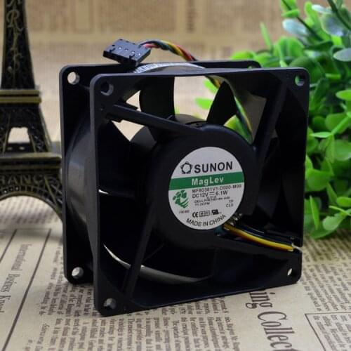 Original FOR SUNON MF80381V1-D000-M99 12V 6.1W 8CM 8038 4-wire Cooling fan