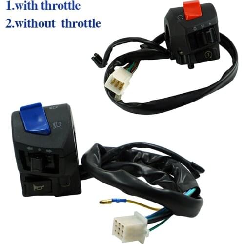 2 PCS/ 1 Pair 12V Motorcycle 7/8" Handlebar Control Switches Horn Turn Signal Headlight Electrical Start Switch Double Throttle
