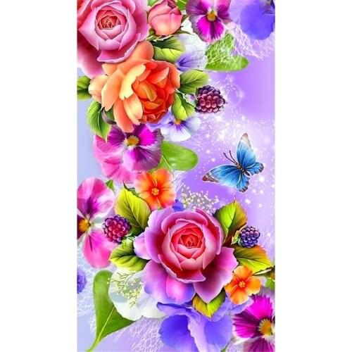 Dpsprue 5D Full Square / Round DIY Diamond Painting Cross Stitch butterfly flower 3D Embroidery Diamond Mosaic Home Decor Gift