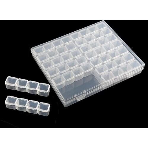 56/28/64 Grid 5d Diamond Painting Accessories Storage Box Diamond Painting Drill Storage Box Transparent Container For painting