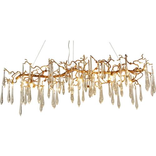 Phube Lighting Large Artistic Branches Chandeliers Coloured Glaze Chandelier Light Hotel Chandeliers Included LampShade