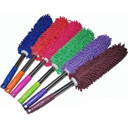 Car-styling Washing Mop Stainless Steel Retractable Soft Brush Household Sofa Easy Cleaning Tools Superfine Fiber Chenille Cloth