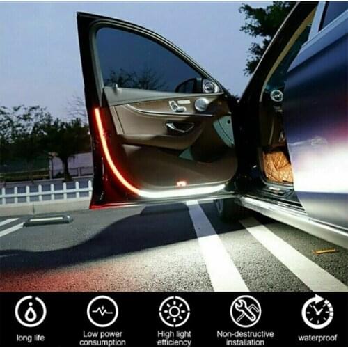 2x Car Door Open Warning Lamp Flashing LED Lights Strip Anti-collision Safety Car Door Warning Lamp car accessories