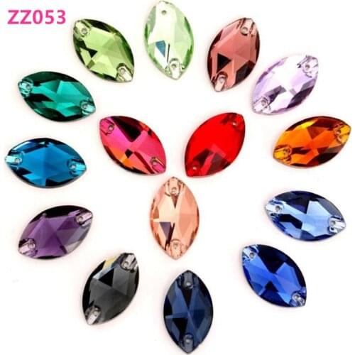 Sewing Crystal Flatback Rhinestones Sew On Crystals Stones Horse Eye Acrylic Strass For DIY Clothes Crafts ZZ053