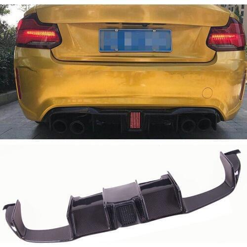 LED Style flashlight Carbon fiber Rear Diffuser Fit For BMW F87 M2
