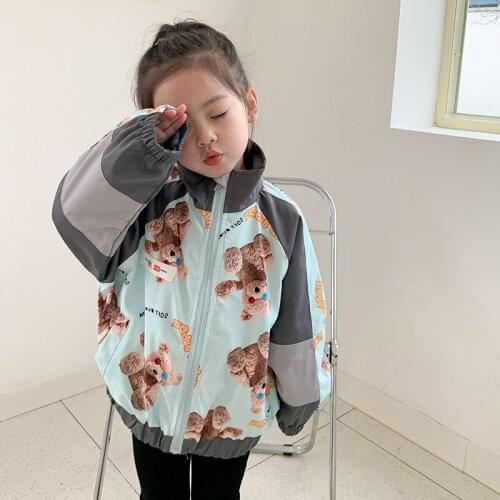 Bear Spring Autumn Coat Girls Kids Outerwear Teenage Top Children Clothes Costume Ruffle Evening Party High Quality