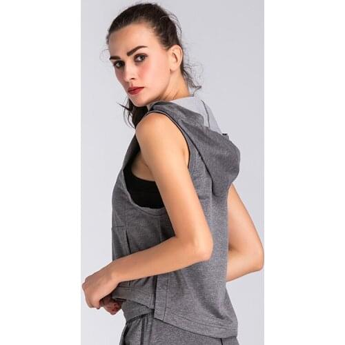 COdy Lundin High Quality Blank Sleeveless Hoodies Womens Plain Grey Running Tank Top