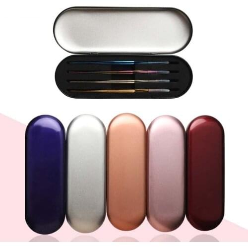 Storage Box For Eyelash Extension Professional Tweezers Organizer Case Eyelashes Eyeliner Pencil Case Organizer Makeup Tools