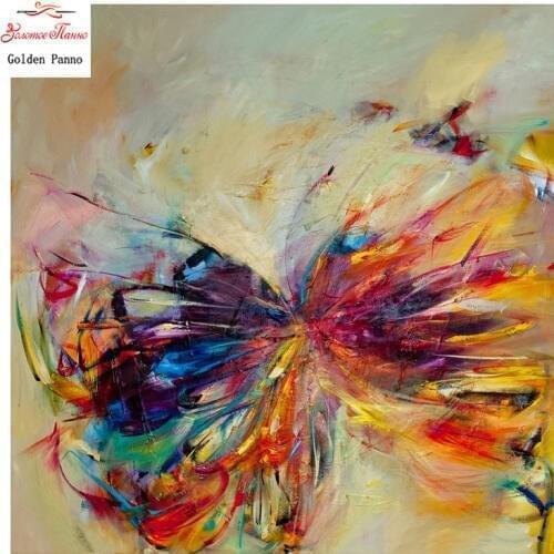 Golden panno,diamond painting,Diamond embroidery,full square,5d diy,colorful butterfly,picture by rhinestones,paint,0525