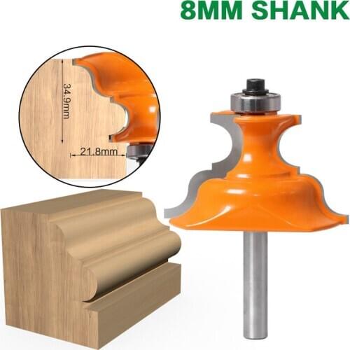 1PC Pedestal Base & Small Furniture Molding Router Bit - 8mm" Shank Line knife Tenon Cutter for Woodworking Tools
