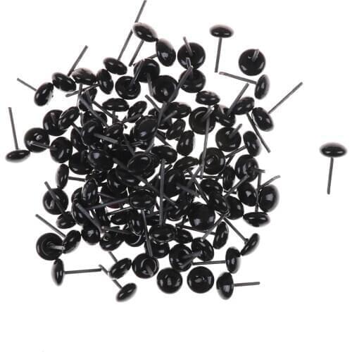 100Pcs/pairs Glass Eyes 3/4/5/7/9/11mm Needle Felting for Teddy Bears Dolls Animals Black Eyes Dolls Accessories Wholesale
