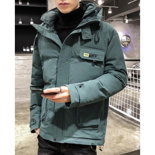 2021 New Winter Men Parka Big Pockets Casual Jacket Hooded Simplicity 3 Colors Thicken And Warm Outwear Coat Size M-5XL