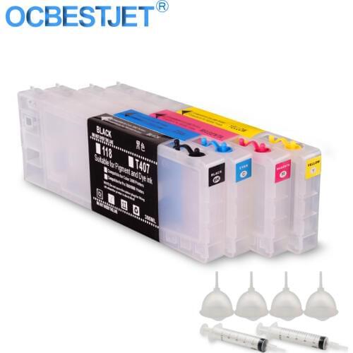 4Colors/Set T118 T130 T126 T122 S020130 S020122 Refillable Ink Cartridge For Epson Stylus Color 3000 Inkjet Printer 300ML/PC
