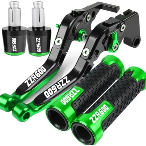 For KAWASAKI Motorcycle CNC Aluminum ZZR600 2005-2009 Brake Clutch Lever Handlebar Handle Grips Ends ZZR 600 2008 2007 2006 2005
