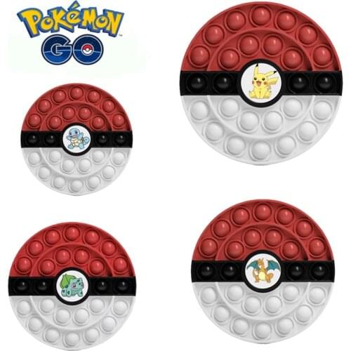 Anime Pokemon Pikachu Toy Tabletop Fun Silicone Children Adult Stress Relief Squeeze Board Game Small New Cute Cartoon Gifts