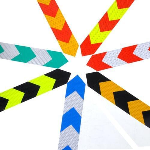 Beler 5cmX3M 2"X118" Arrow Safety Warning Conspicuity Reflective Roll Tape Marking Film Sticker for fairways truck motorcycle