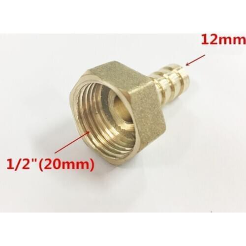 Free shipping copper fitting 12mm Hose Barb x1/2" inch Female BSP Brass Barbed Fitting Coupler Connector Adapter pcf12-04