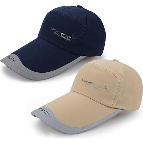 Baseball Hat mens hat spring and autumn outdoor sports hat long Brim Sun Hat Korean fashion cap