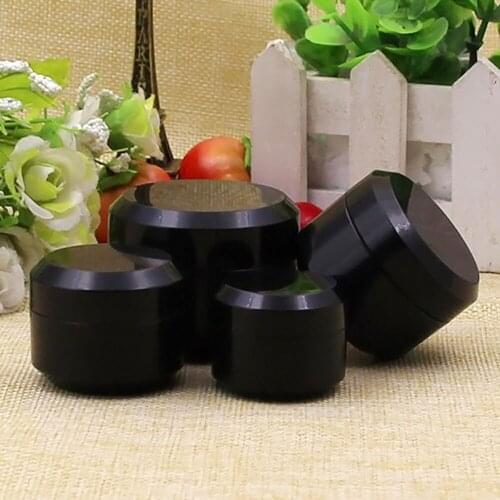 50pcs/lot Travel Small 5g 10g 15g 30g jars Pot Box Makeup Nail Art Cosmetic Bead Storage Container Black Portable Cream Jar