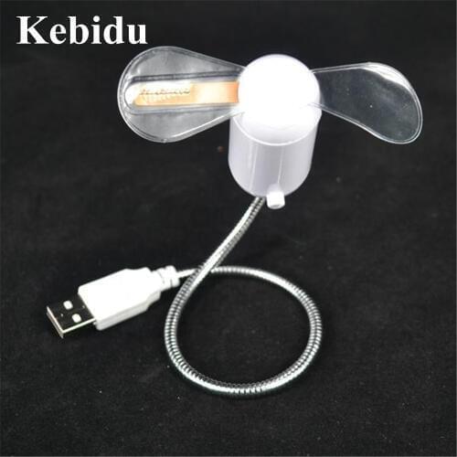 Kebidu DIY Gadget Flexible Mini USB LED Light Fan Programmable LED Cooler Fan Programming Any Characters Words Messages Text
