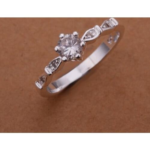 Trendy Wholesale Silver Color Rings For Women&Men Fashion 925 Jewelry Free Shiping Shinning Ring/aguaiyba