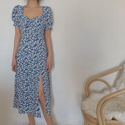 Make firm offers star with party brought French new retro floral dress skirt