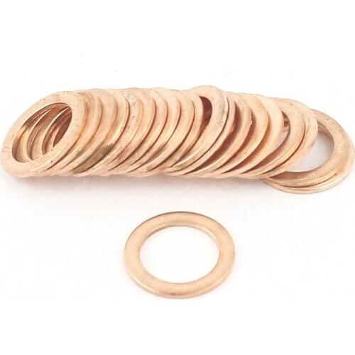 20 pcs 10mm x 14mm x 1mm copper washer seal spacer seal For piping, electronics, household products and biomedical applications