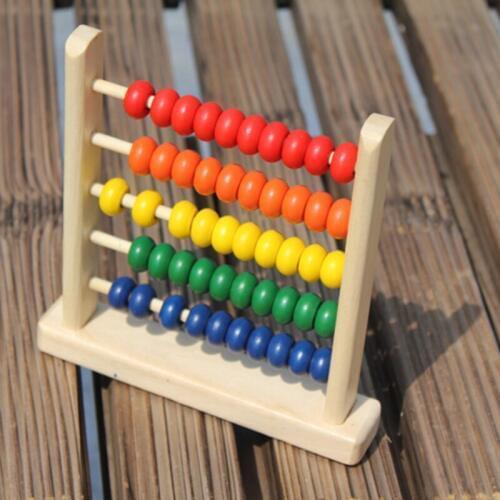 Mini Wooden Toys Abacus Children Early Math Learning Toy Numbers Counting Calculating Beads Abacus Montessori Educational Toy