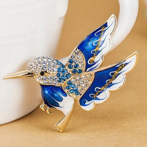 Fashion Womens Collar christmas Brooch Bouquet Kawaii Cute Bird Animal Broaches Shiny Brand Gold Enamel Brooches For Men Bijoux