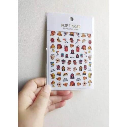 The Lion King Nail Art Stickers Tips Simba Childrens Animation Peripherals Creativity Manicure Foils Accessories Decals