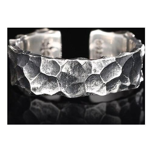 2021 New Trend Irregular Stainless Steel Opening Rings for Men Women Casual Party Vintage Punk Crack Ring Jewelry Gifts