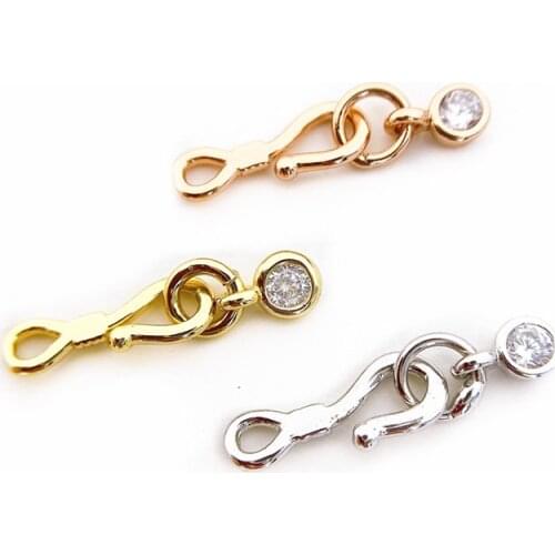 Wholesale DIY Natural Stones Beads Jewelry Making Accessories Silver/Gold/Rose Gold Metal Connector Clasps Findings