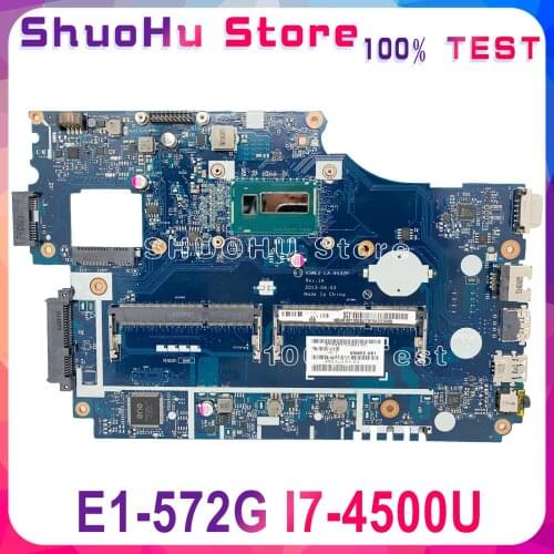 Original For ACER E1-572 Laptop Motherboard E1-572 E1-572G E1-532 E1-532G I7-4500U V5WE2 LA-9532P Tested good free shipping