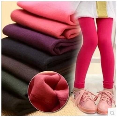 Autumn and Winter Plush Velvet Pantyhose Bottom Trousers Thickened Warm Girls Leggings Children Pants