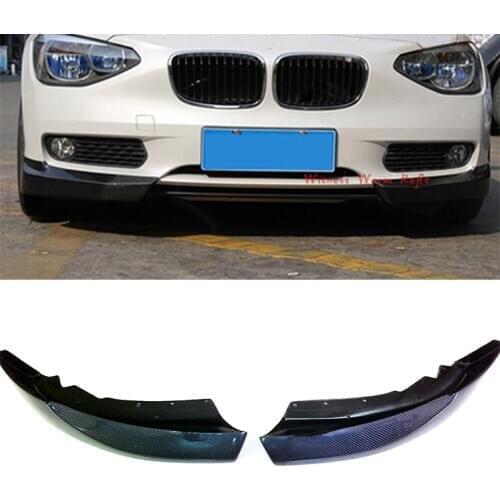 Carbon fiber FRP Front Bumper Aprons Splitter lip spoiler For BMW 1 Series F20 116i 118i 125i standard bumper 2011 - 2018
