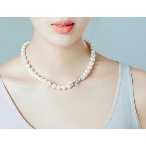 9-10mm south sea white pearl necklace pendant 18inch 925s kkk