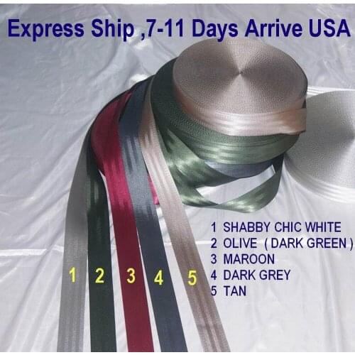 30 meters Roll Seat Belt Webbing Safety Strap OLIVE Color 4.8cm Wide 5 Bars