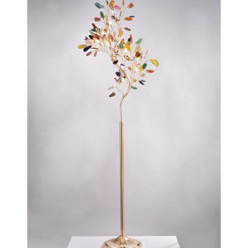 Restaurant led floor Stand Lamp modern floor Light ruby wedding lighting Living Room Purple Agate Branch Floor Lamp desk light