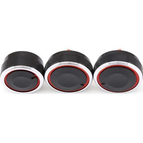 For Hyundai Verna 2010-2016 3pcs/set Air Conditioning Knob Aluminum Alloy AC Knob Heat Control Button Accessories