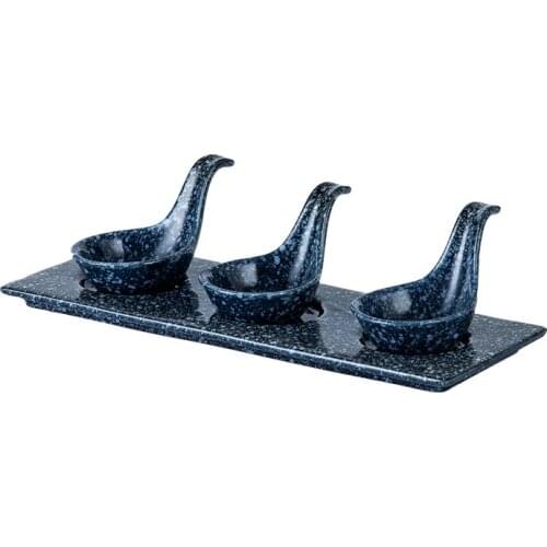 With tray caviar dried fruit plate snack seasoning plate oil dispenser Japanese ceramic creative net red tableware small plate