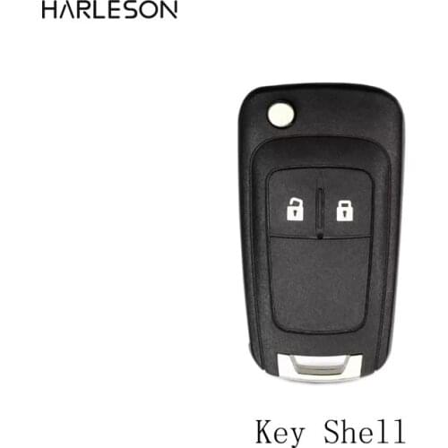 2 Button Replacement Shell Flip Folding Key Shell Case Fob for-Chevrolet Aveo Cruze With HU100 Uncut Blade
