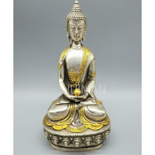 Collect China Fine Workmanship Cupronickel Gilding Sculpture Buddha Metal Crafts Home Decoration#2
