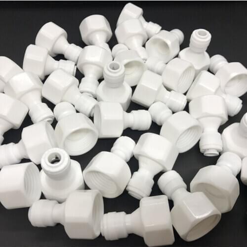 Heman 50pcs 1/2'' Female Thread To 6mm Slip Lock Quick Connector 1/4'' Joint Valve Butt Pneumatic Pipe Connector Garden Supplies