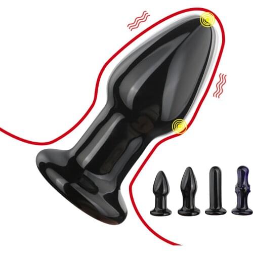 Glass Anal Plug Vibrators 10 Frequency Vibrating Butt Plugs G-spot Anus Stimulation Porn Sex Toys For Woman Men Prostate Massage