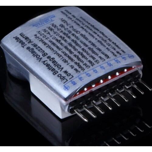 2 IN 1 1-8S Lipo/Li-ion/Fe Battery Voltage Tester Low Voltage Buzzer Alarm Checker For Vehicles & Remote Control Toys