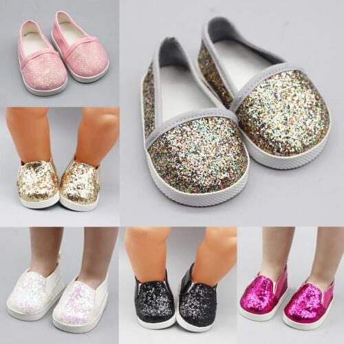 5Colors Flat Shoes for 43cm Baby Dolls and 18-Inch Girl Dolls Toy Shoes Accessories Best Gift for Girls