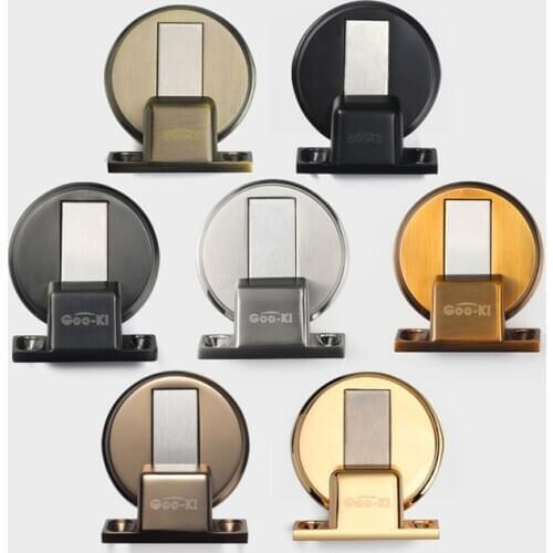 Solid floor suction toilet strong magnetic ground suction thickening invisible windproof door suction anti-collision