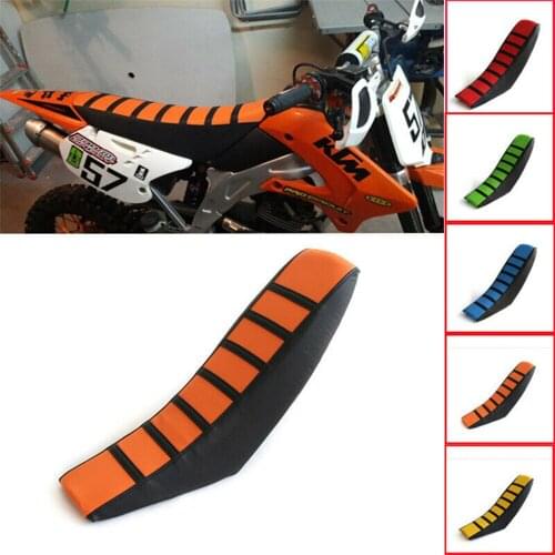 Universal Gripper Soft Motorcycle Seat Cover Rib Skin Rubber Dirt Bike Enduro For Honda Suzuki Kawasaki Yamaha Motocross