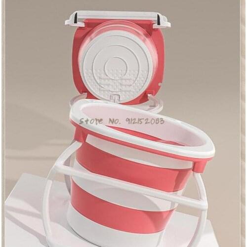 Bath Bucket Bathtub Heighten Childrens Bath Basin Baby Swimming Bucket Household Full Body Round Bath Bucket Adult Foldable