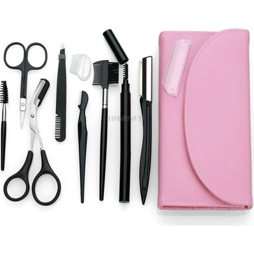 Scraping knife eyebrow beauty makeup tools 8 piece knife cut eyebrow eyebrow eyebrow clip beauty threading knife cut suits